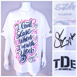 SZA T-Shirt XL SOS TOUR 2023 I CAN'T LOSE Airbrush Graphic Tee Snooze TDE Ctrl